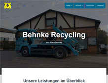 Tablet Screenshot of behnke-recycling.de